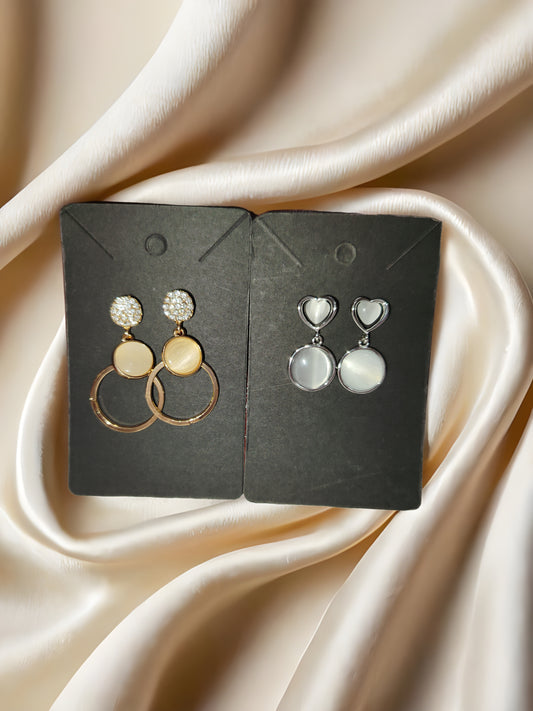 Trendy Silver Golden Earing Combo