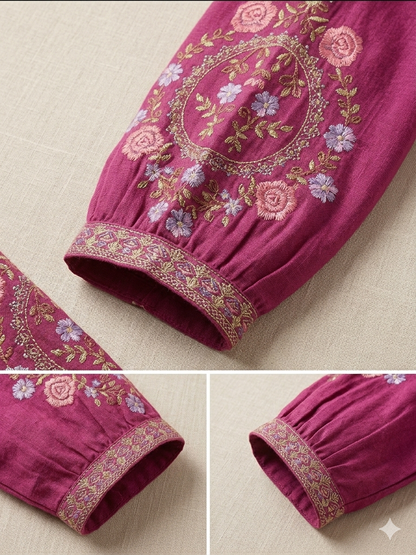 Stunning Embroidered Purple Short Kurti