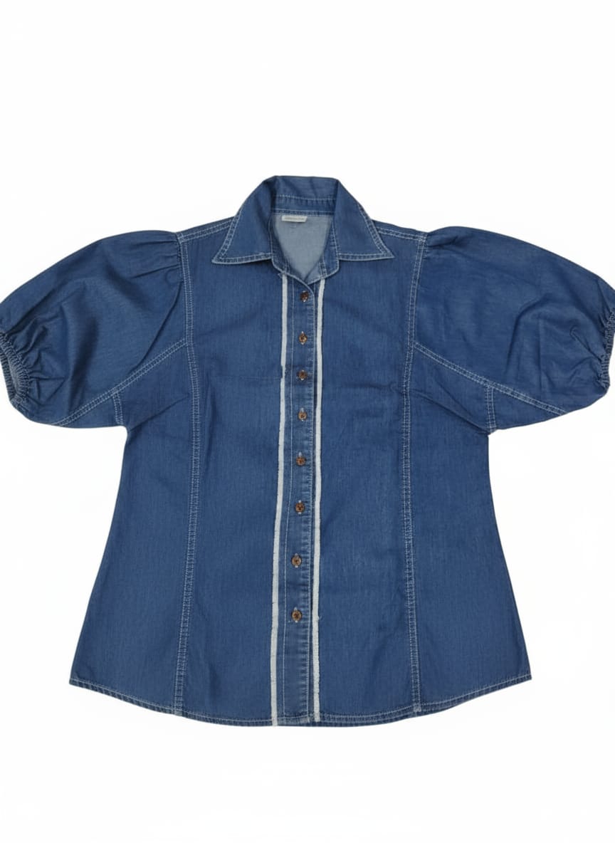 Cool Trendy Shirt Style Denim Co Ord Set