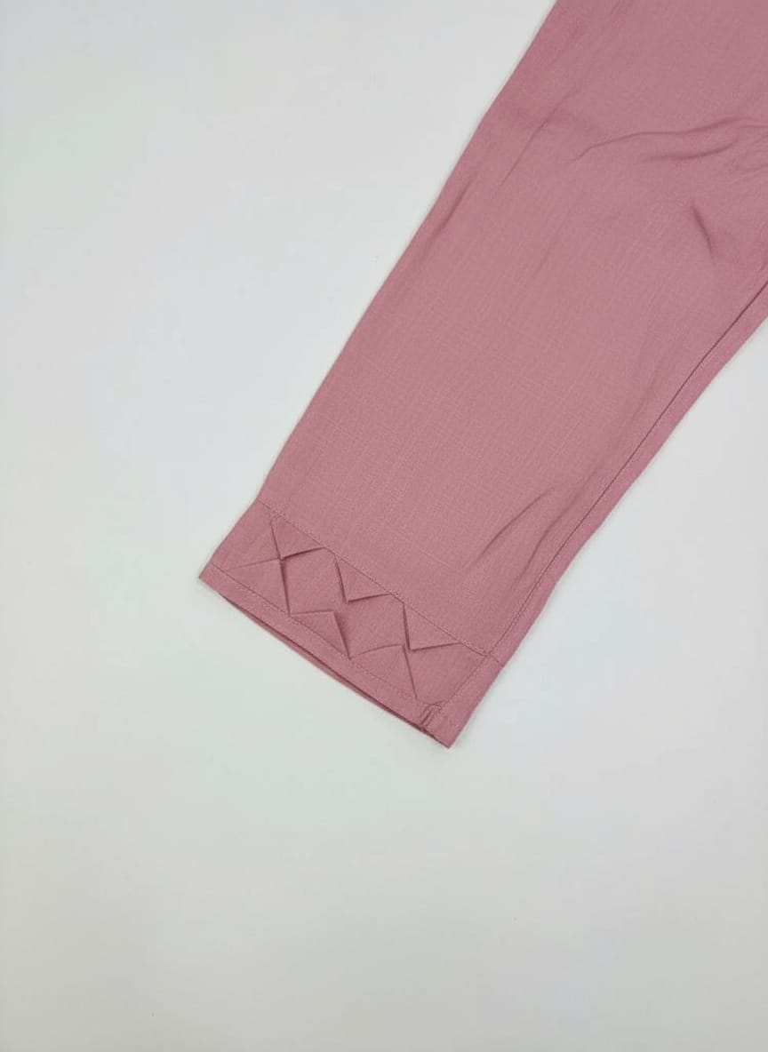 Pretty Pink Embriodered chiffon sleeves Co Ord Set