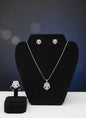 Silver AD Pendent With Ring (Pink)