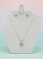 Silver AD Pendent With Ring (Green)
