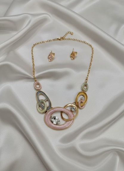 Multicolour Enamel Coated With Diamond Stone Imported Jewellery