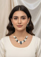Graceful Grey Enamel Coated Imported Jewellery Set