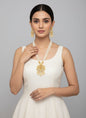 Beautiful Golden Krishna Pendent Pearl Haar