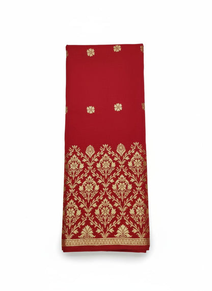 Rich Red With Banarsi dupatta Kurta Set