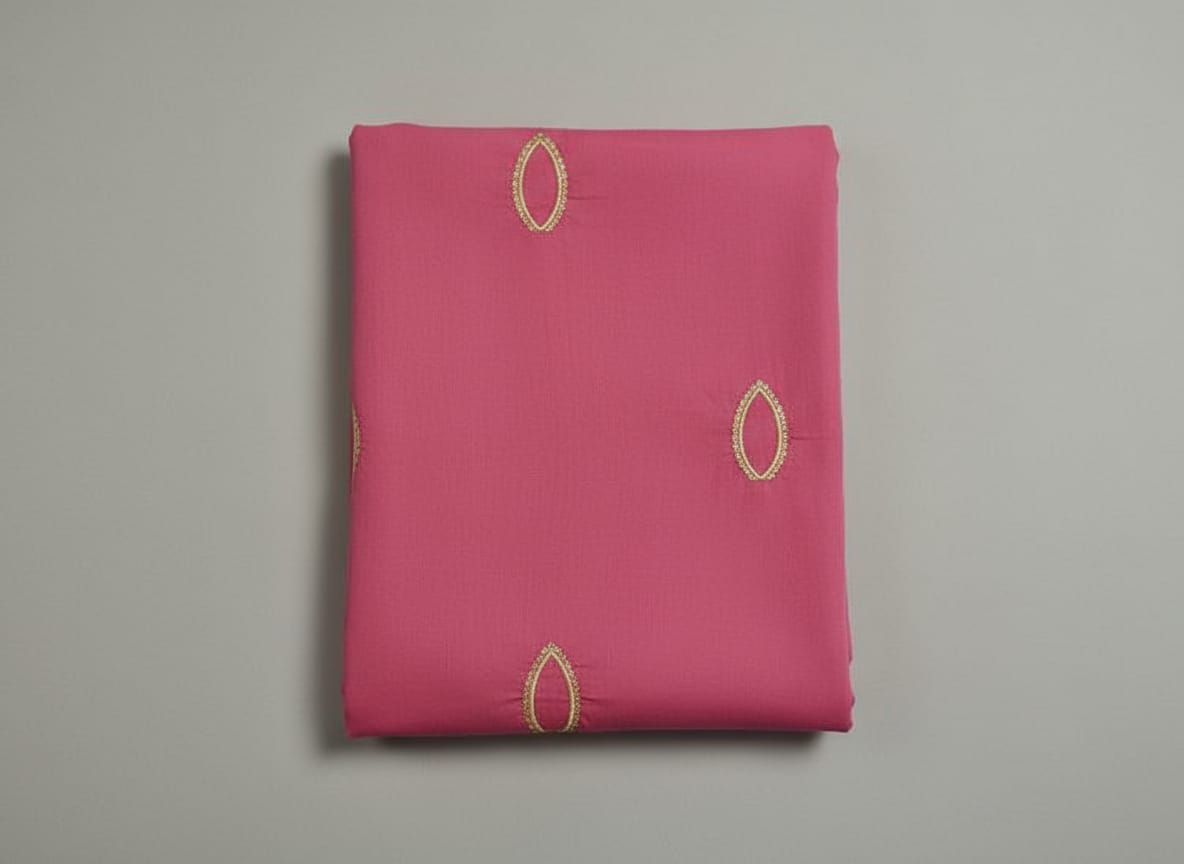 Pritty Pink Roman Silk A-Line Kurta Set