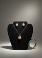Golden Pendent With Enamel Coated Bracelet