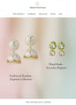 White Traditional Jhumka With  Floral Studs