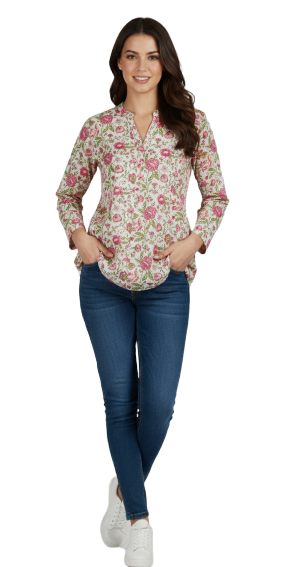 Beautiful floral print Short Kurti