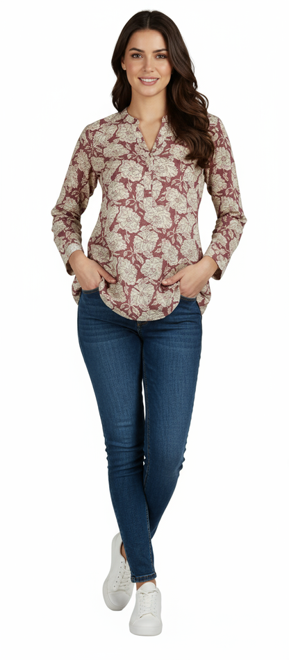 Beautiful Floral Print cotton Short Kurti